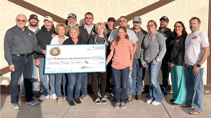 JJ's raised over $17,000 for Hospice of the Red River Valley in 2022